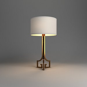 3D model table lamp lights v-ray