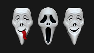 3D model halloween masks ghostface scream
