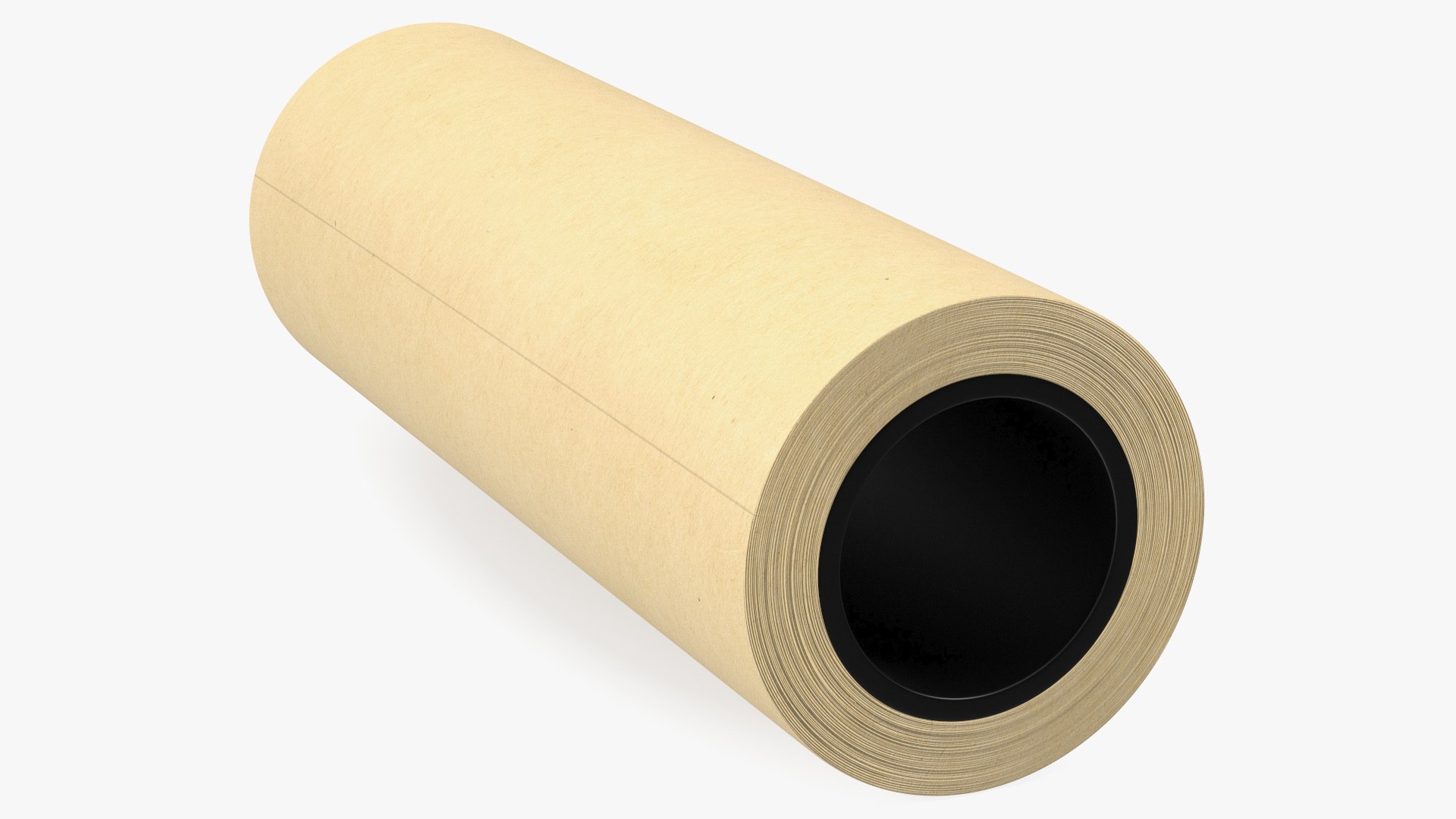 Paper Roll Yellow 3D model preview