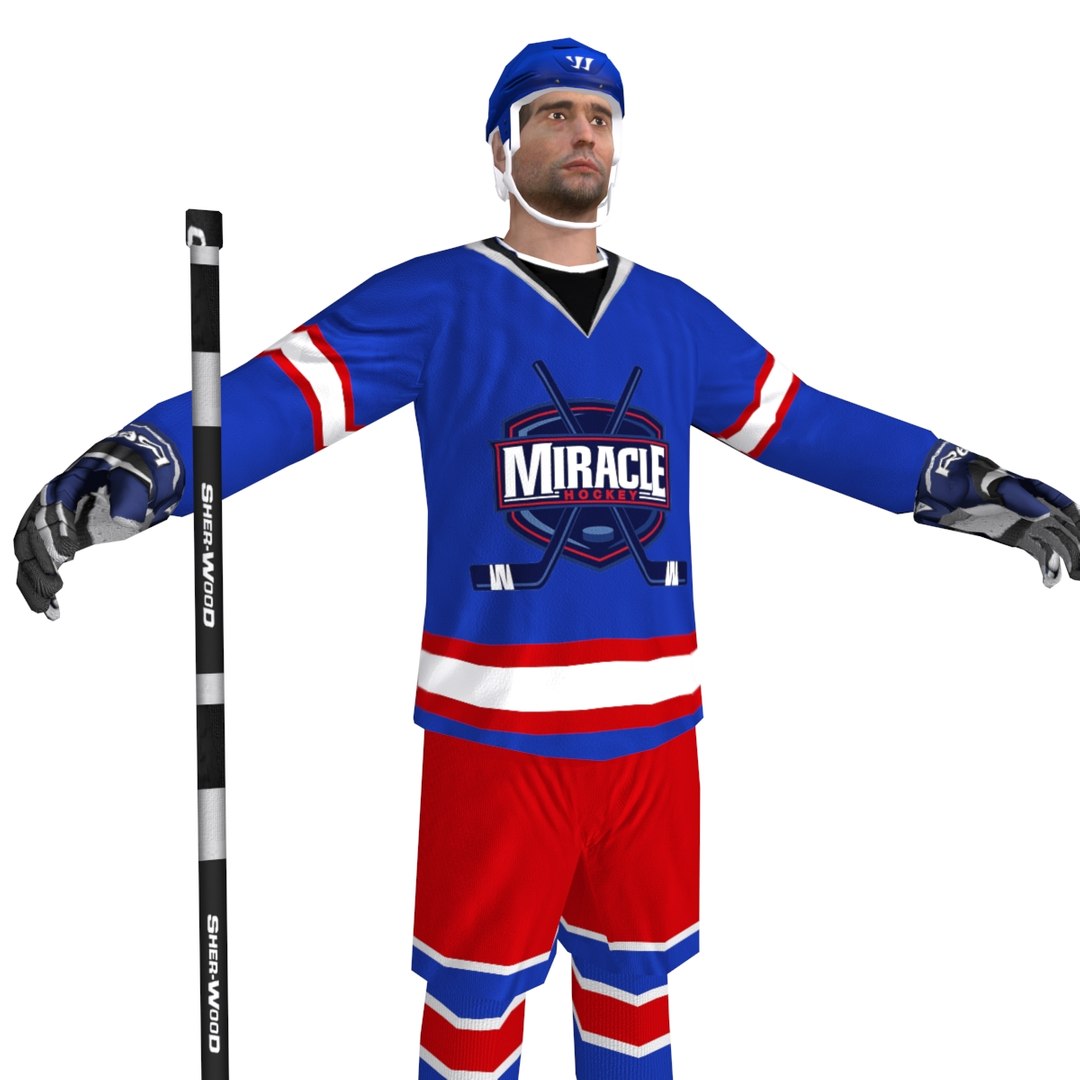 3d model of hockey player