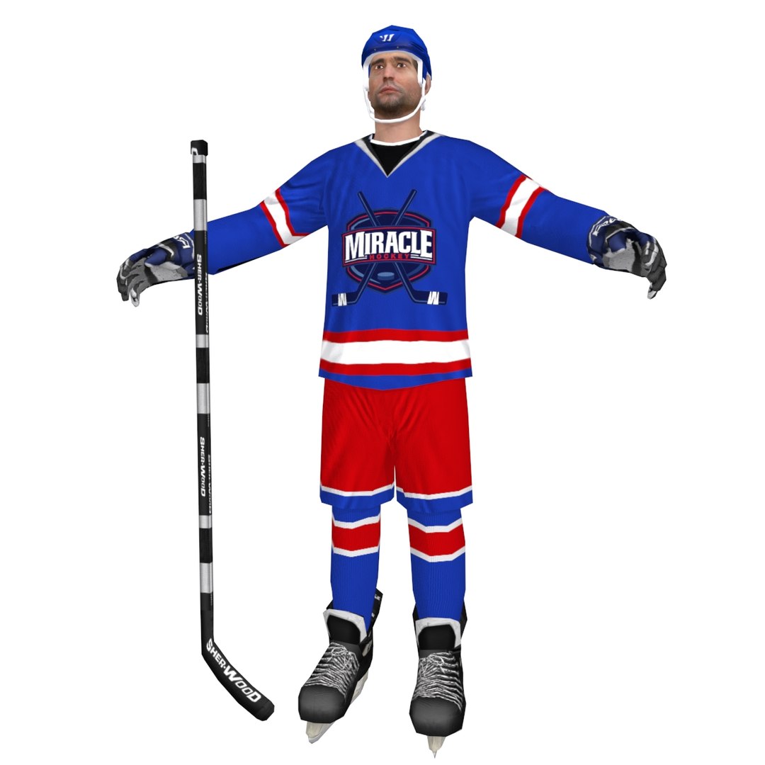 3d model of hockey player