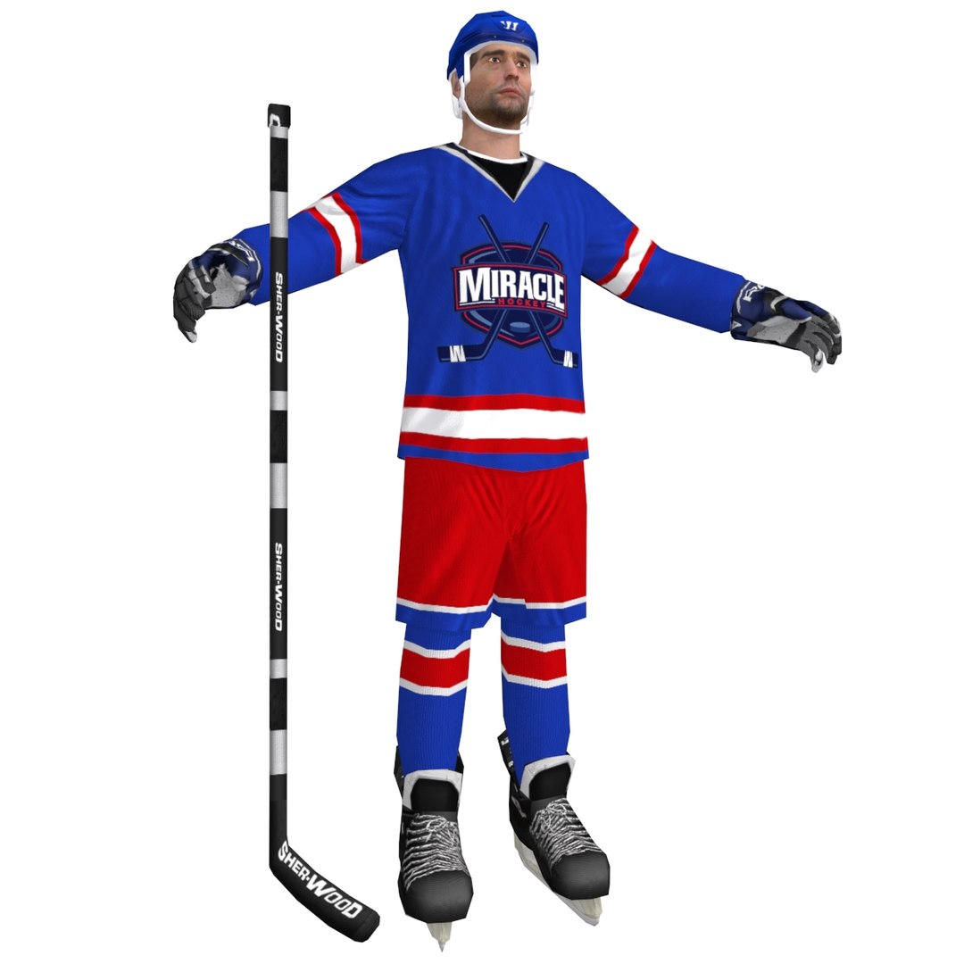 3d model of hockey player