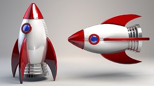 rocket v3 cartoon space model