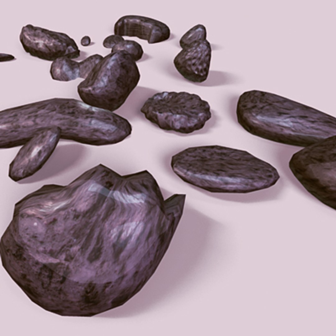 3ds Max Rounded Stones