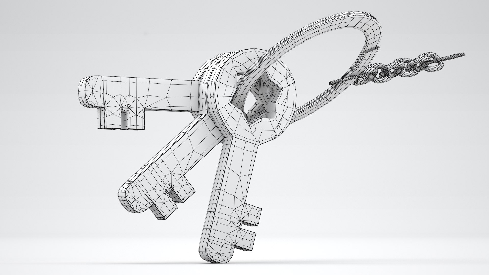 Keychain With Rusty Keys 3D Model - TurboSquid 2380374