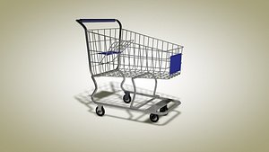 supermarket trolley 3D model