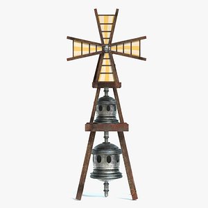 steampunk windmill 3D model