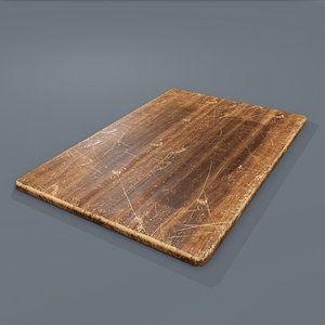 wooden cutting board 3D model