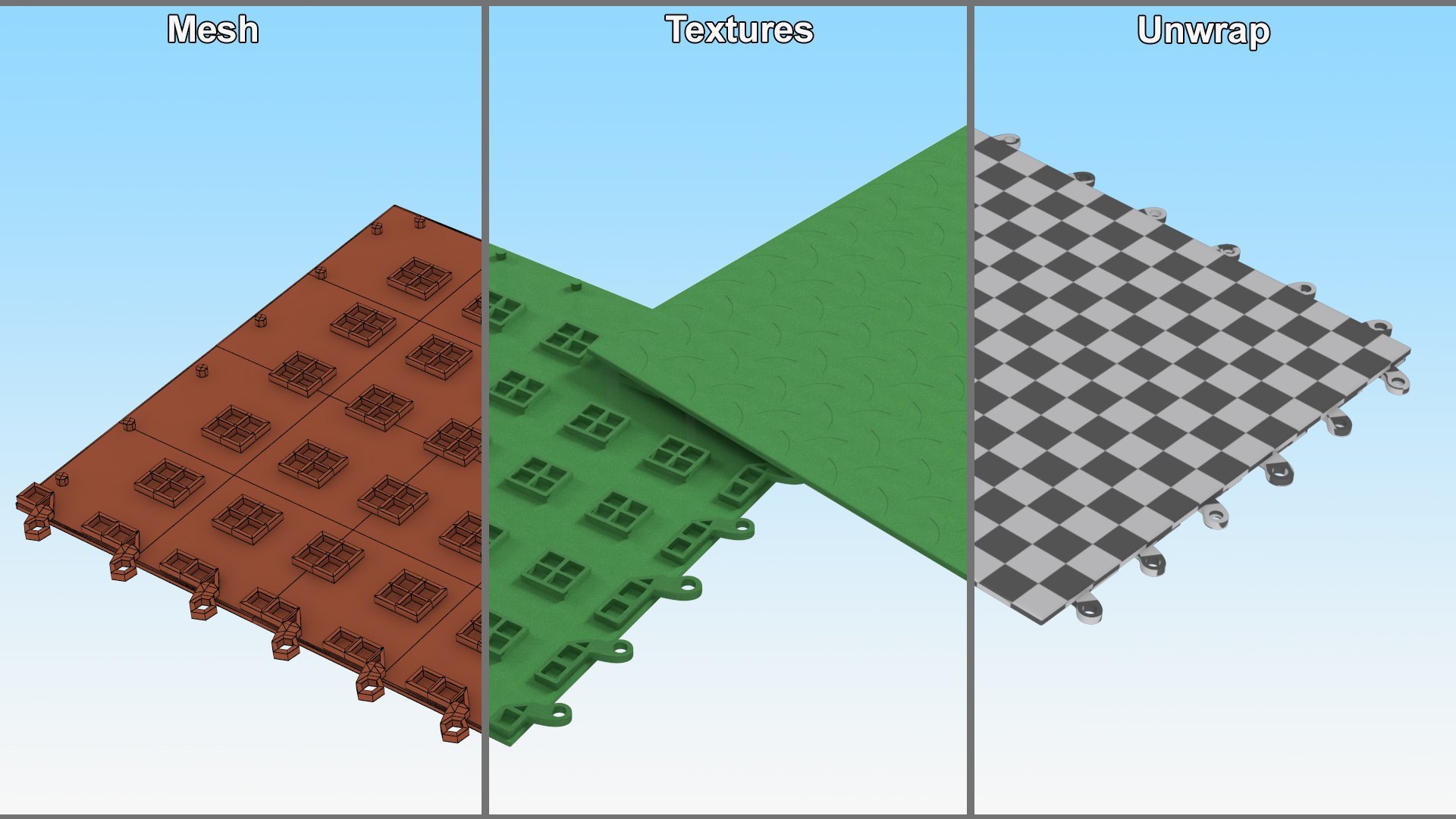 Connectable Floor Mats Collection model https://p.turbosquid.com/ts-thumb/gK/Rjpr7X/9n/connectablefloormatscollection3dmodel025/jpg/1717369703/1920x1080/fit_q87/5b57a1ccdd9266e8978d3648e25b2f58796f51ca/connectablefloormatscollection3dmodel025.jpg