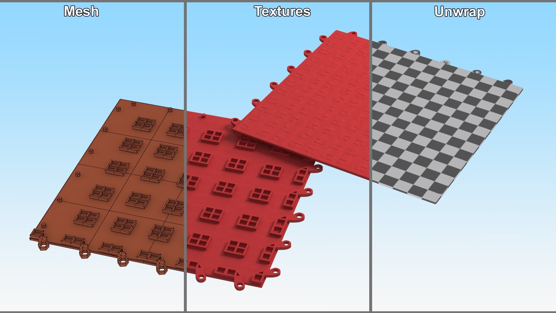Connectable Floor Mats Collection model https://p.turbosquid.com/ts-thumb/gK/Rjpr7X/a9/connectablefloormatscollection3dmodel007/jpg/1717369647/1920x1080/fit_q87/fb0022aec14e852c3d2b615086c013acece1bc64/connectablefloormatscollection3dmodel007.jpg