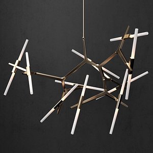 Chandelier 20 lights GOLD
