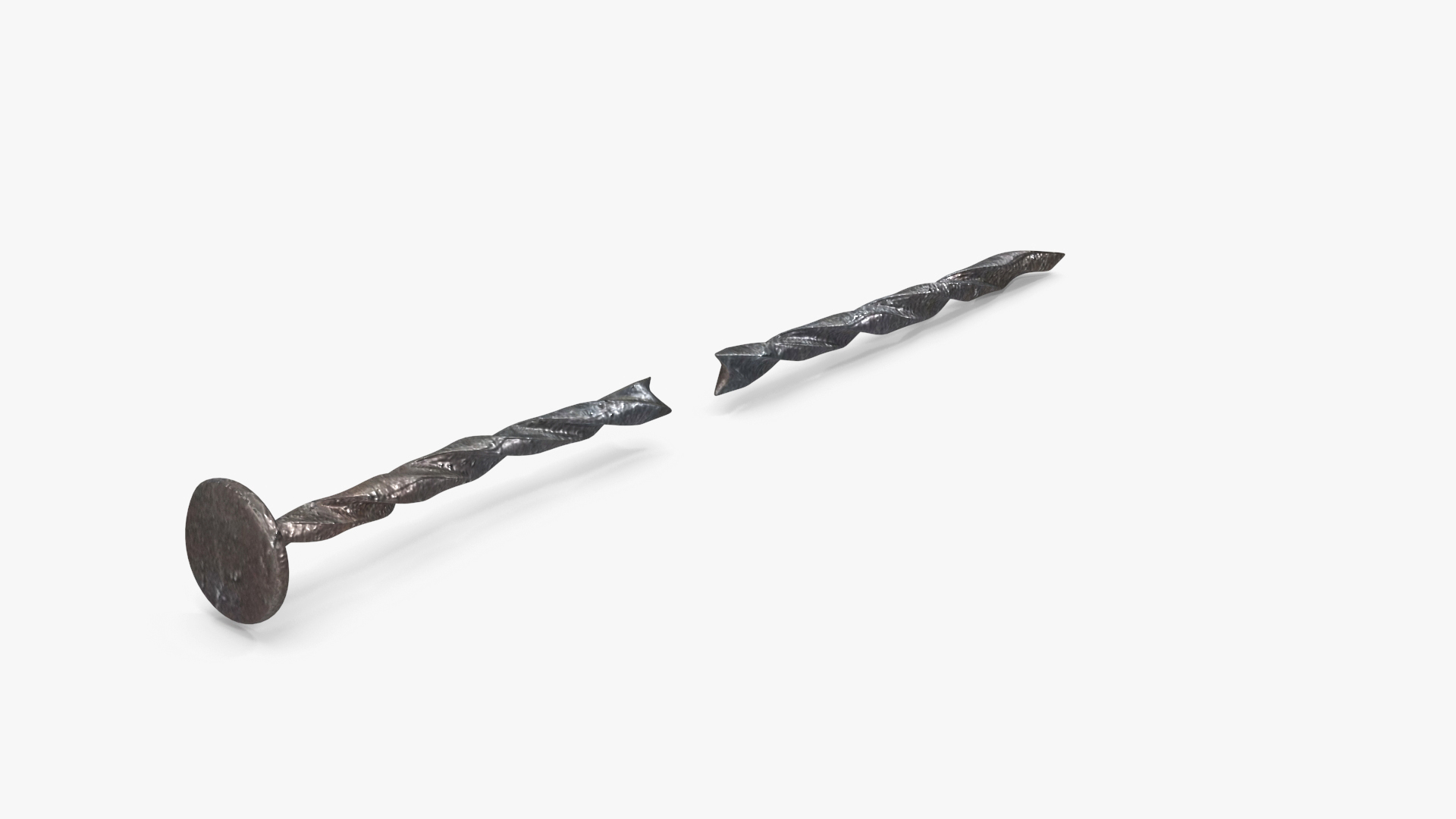 Spiral Shank Nails Old 3D Model TurboSquid 2060264
