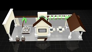 3 side open stand 3D model