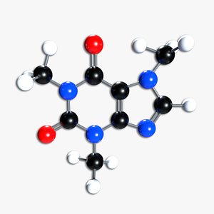 Caffeine Molecule 3D model