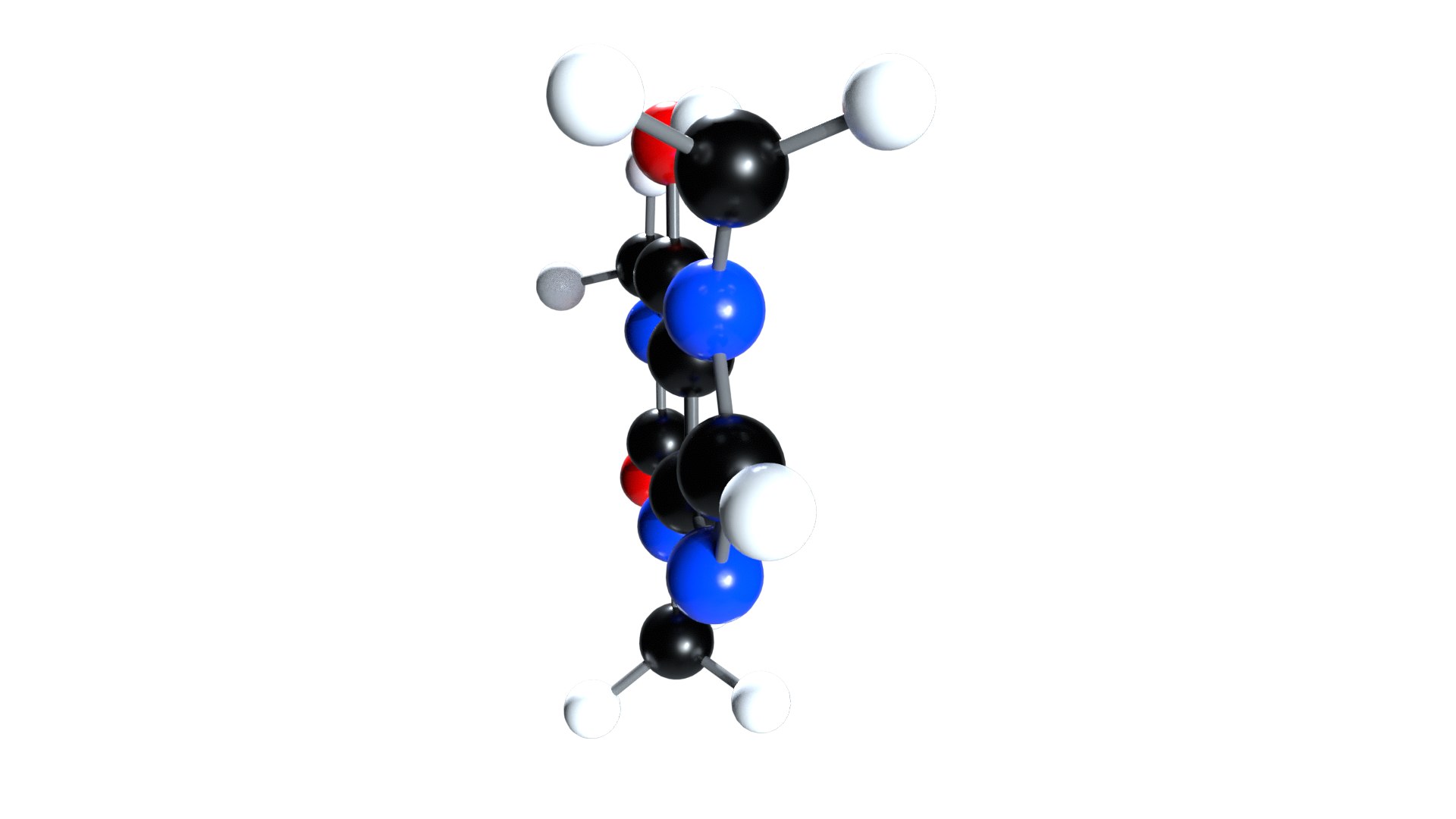 Caffeine Molecule 3D Model - TurboSquid 2210612