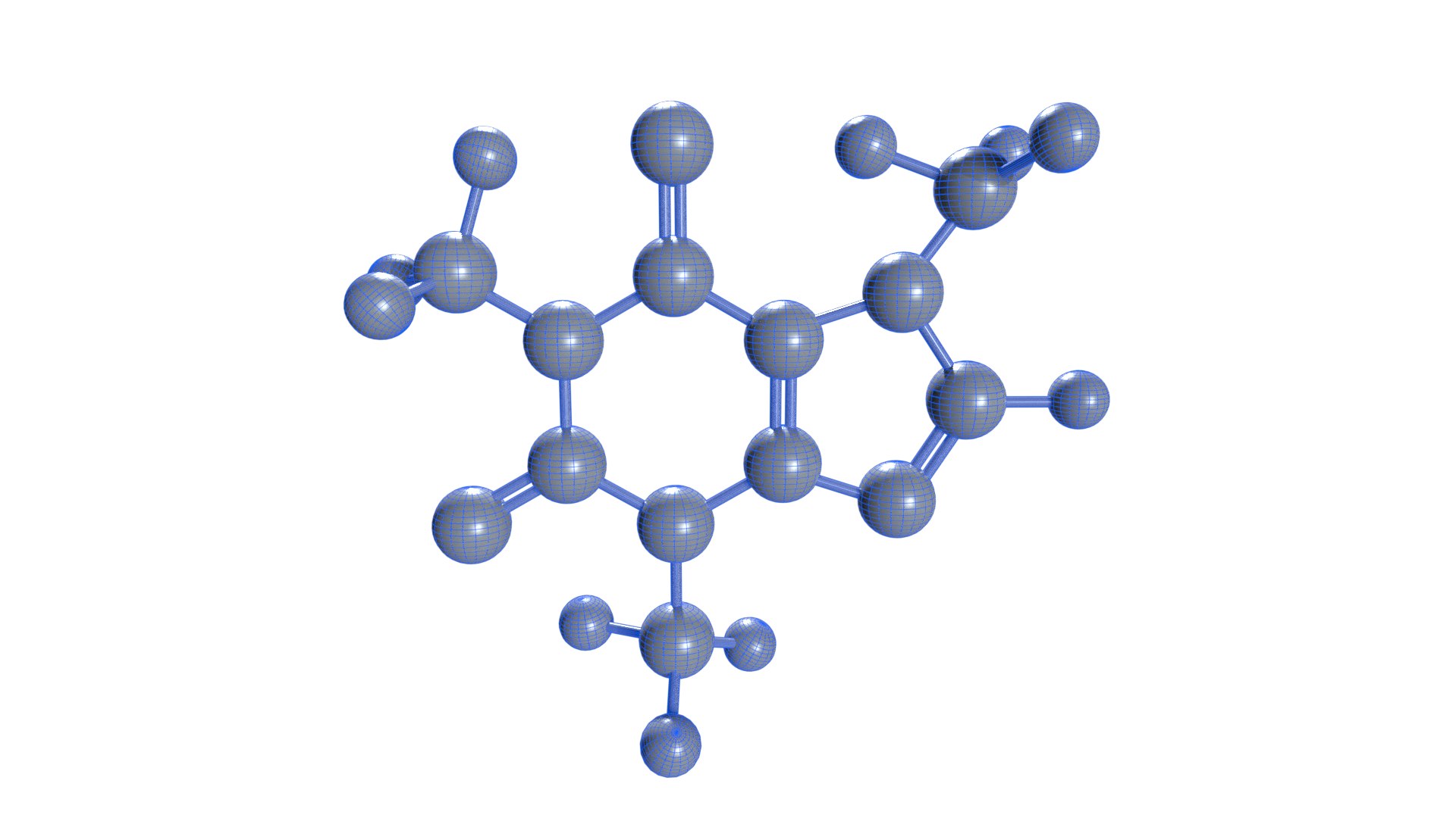 Caffeine Molecule 3D Model - TurboSquid 2210612