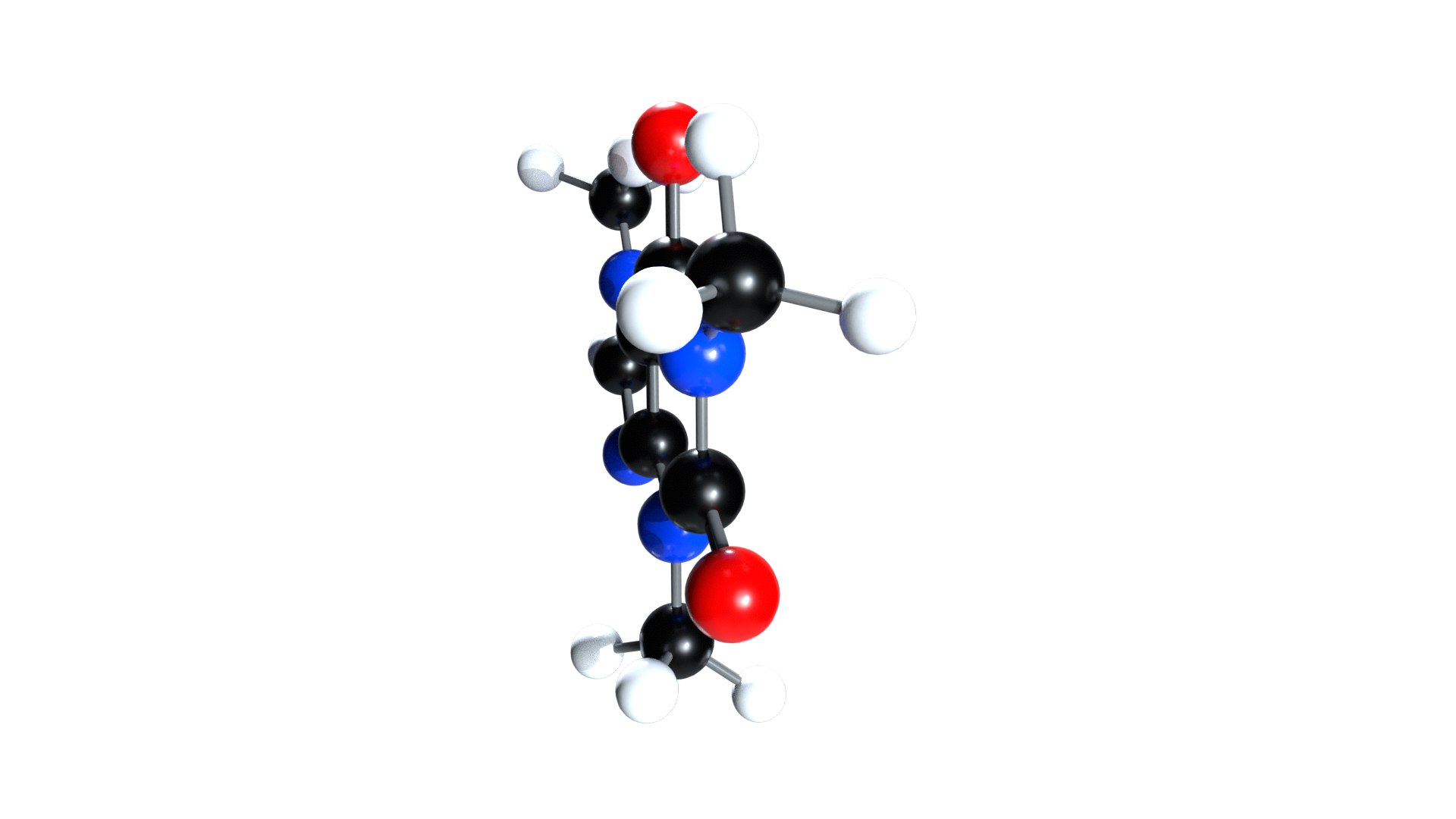 Caffeine Molecule 3D Model - TurboSquid 2210612
