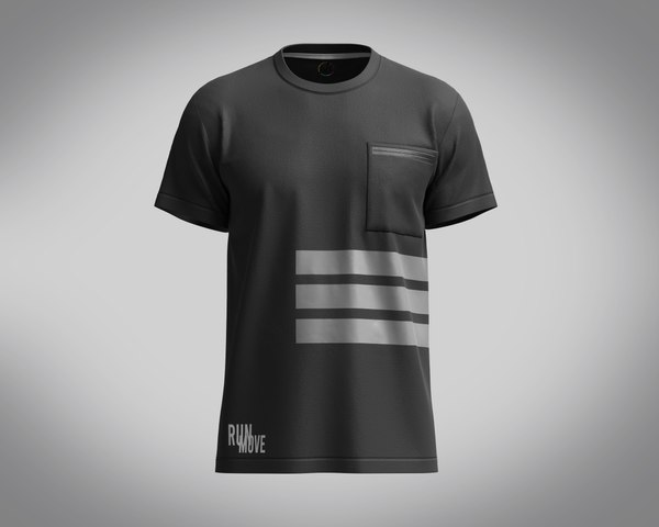 3D T-shirt Black Run Love