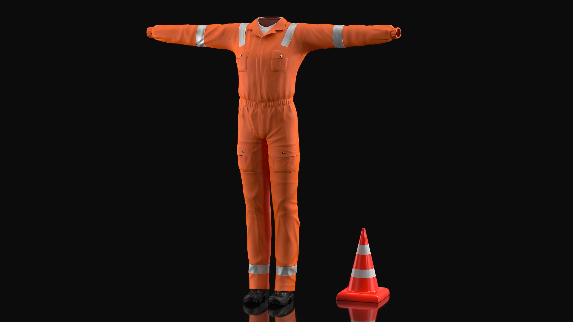 Road Worker Clothes 3D model preview