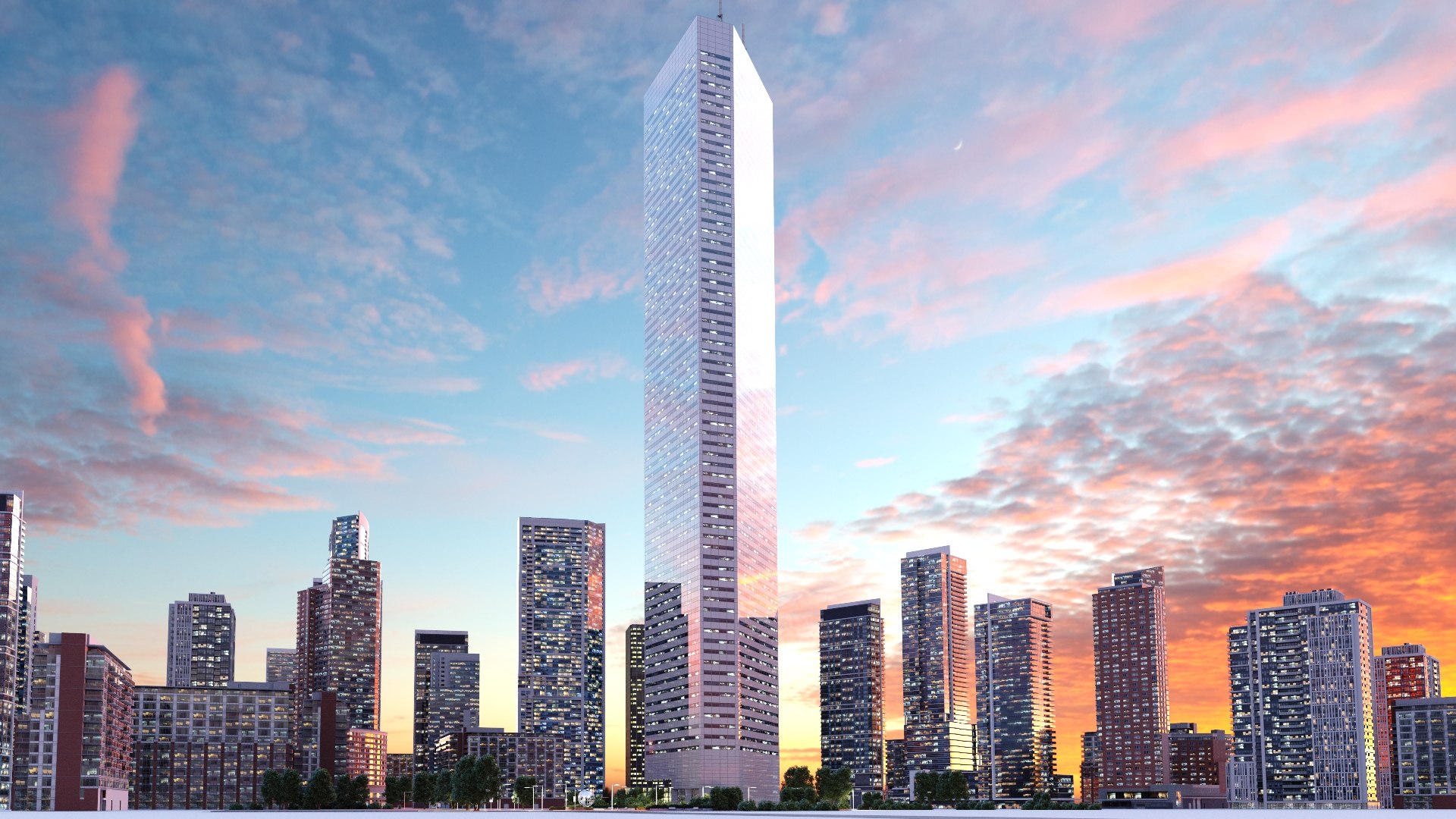 First Canadian Place V5 Lowpoly 3D Model - TurboSquid 1789264