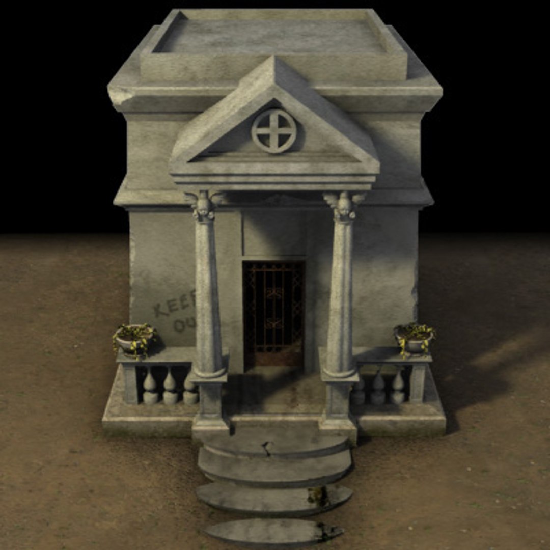 3d model crypt graveyard