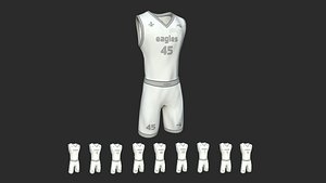 Basketball Fantasy Team Eagles Uniform - Character Design model