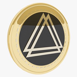 Libra Credit Cryptocurrency Gold Coin 3D model