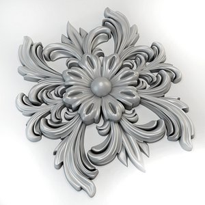 3D 3D stl model of a flower for CNC router 3D print model model