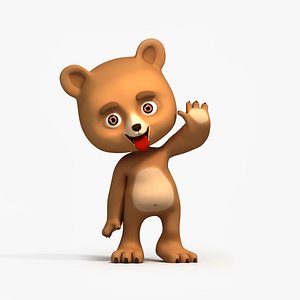 Little bear rigged 3D model