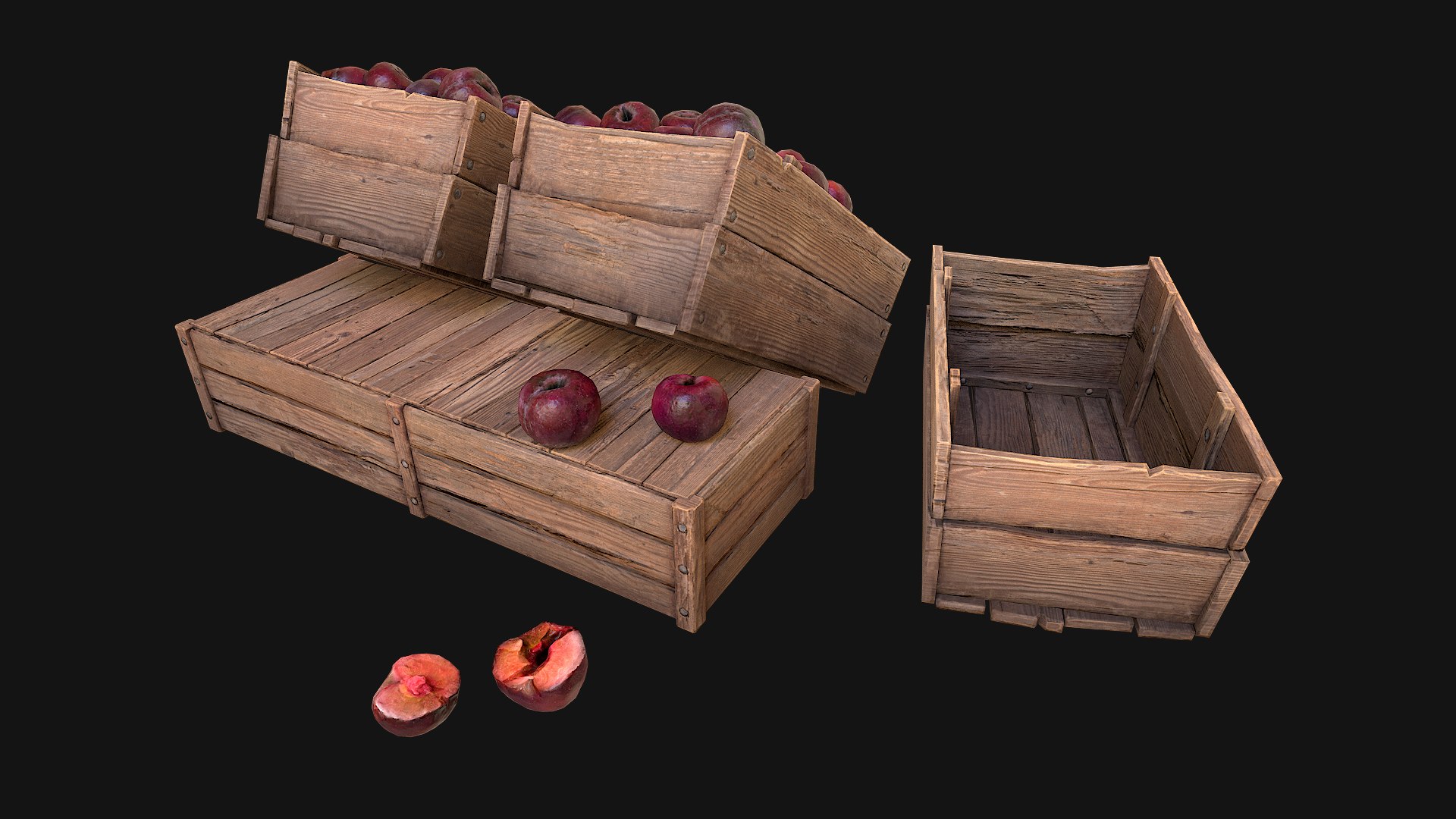 Plums Crate Stand Box 3D - TurboSquid 1927855
