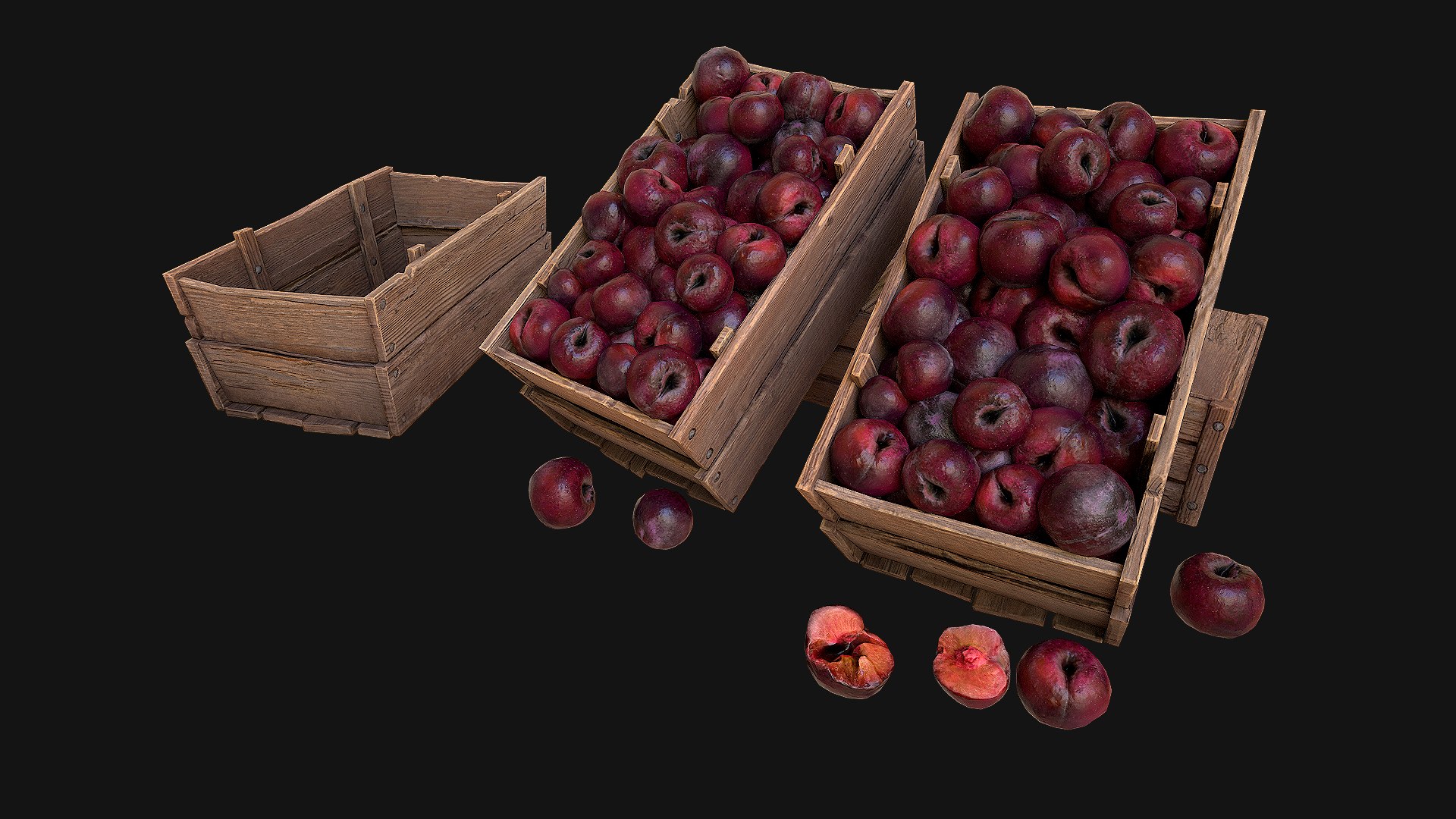 Plums Crate Stand Box 3D - TurboSquid 1927855