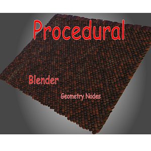 Procedural Roof tiles Geometry Nodes 3D
