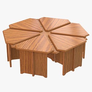 3D coffee table hexagon