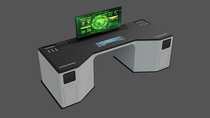 Sci-Fi Lab Table - Low poly - PBR - Game ready 3D model