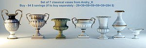 Set of 7 classical vases by Andry_K