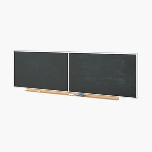 3D model chalkboard chalk board