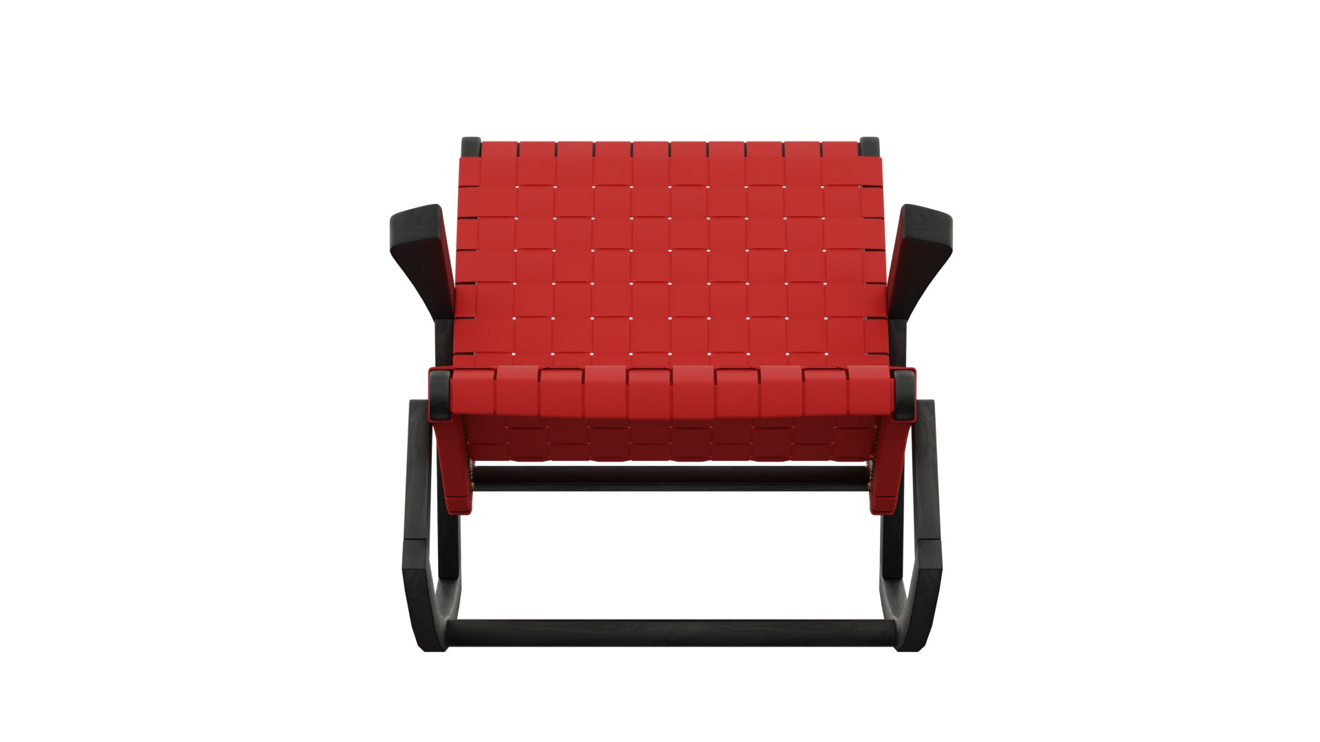 3D Model Red Rocking Chair - TurboSquid 2236936