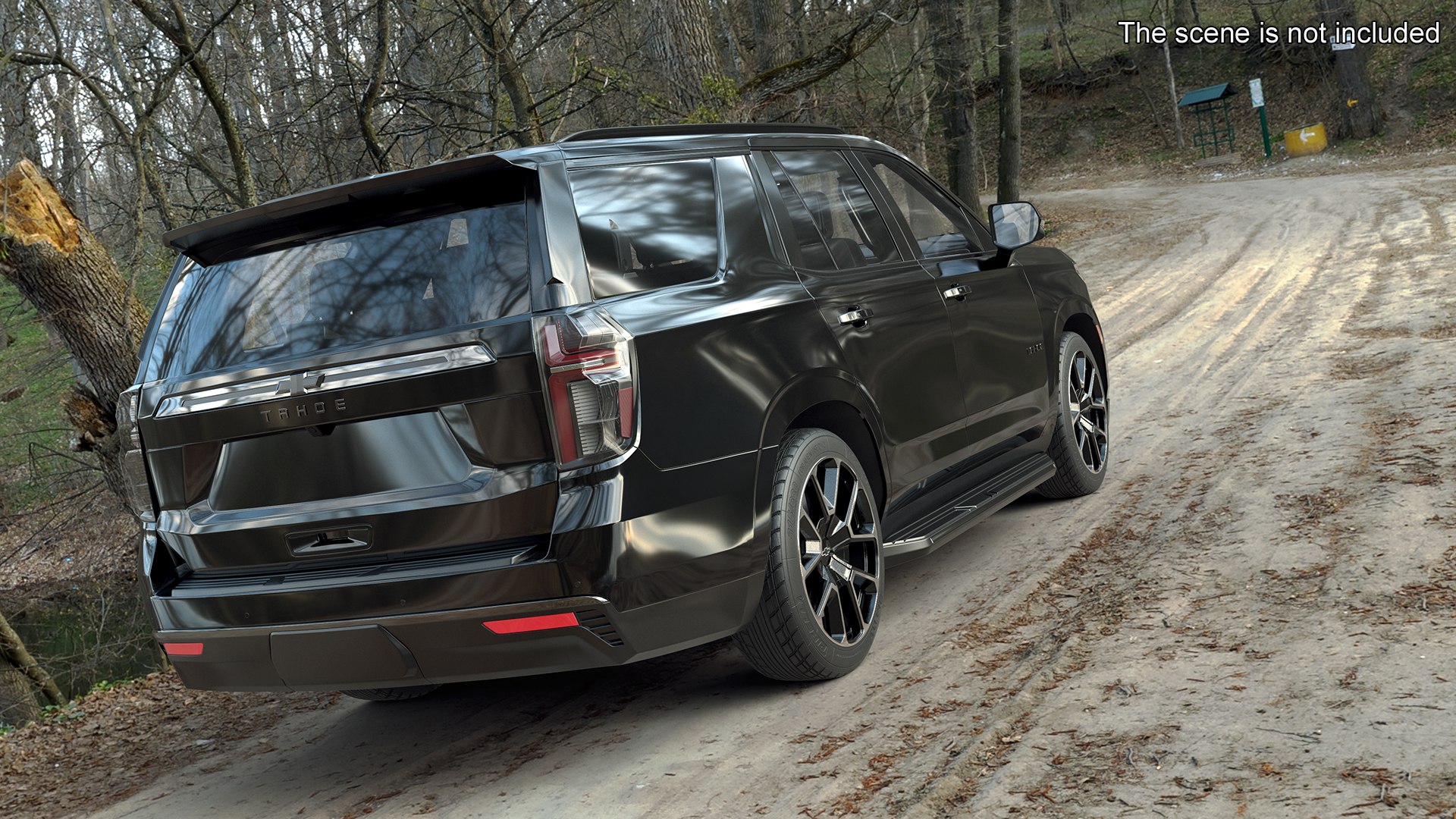 SUV Chevrolet Tahoe 2024 Black Simplified Model TurboSquid 2319872
