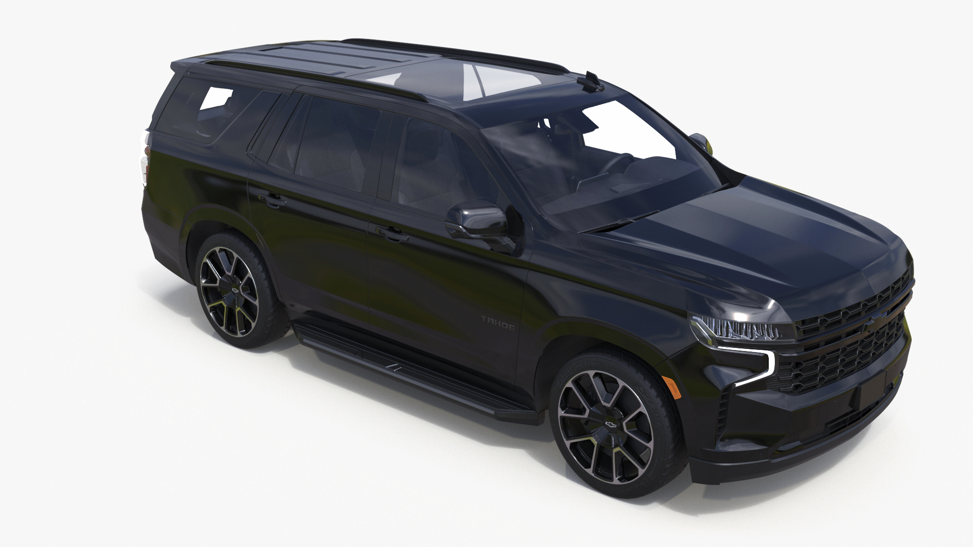 SUV Chevrolet Tahoe 2024 Black Simplified Model TurboSquid 2319872