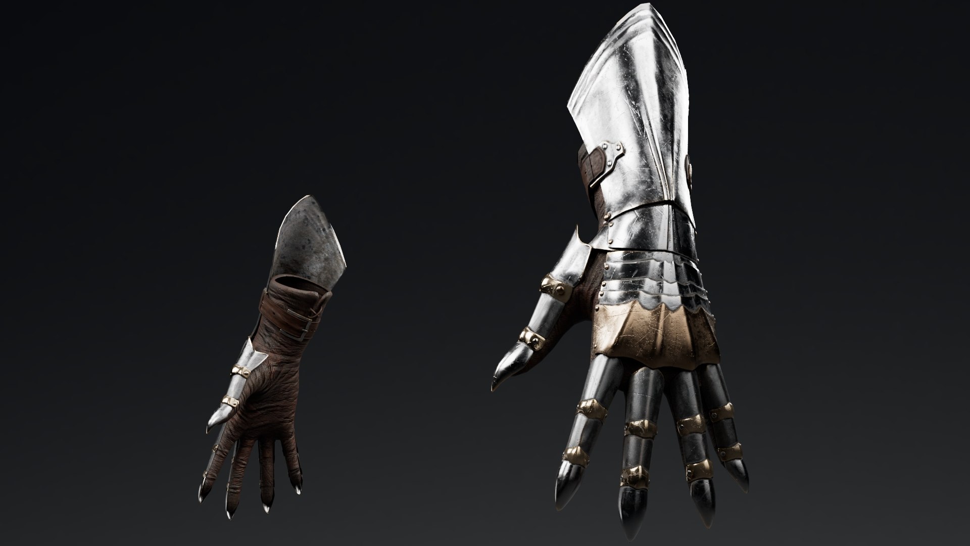Female Knigt Hand Armor MidPoly Model - TurboSquid 2034167