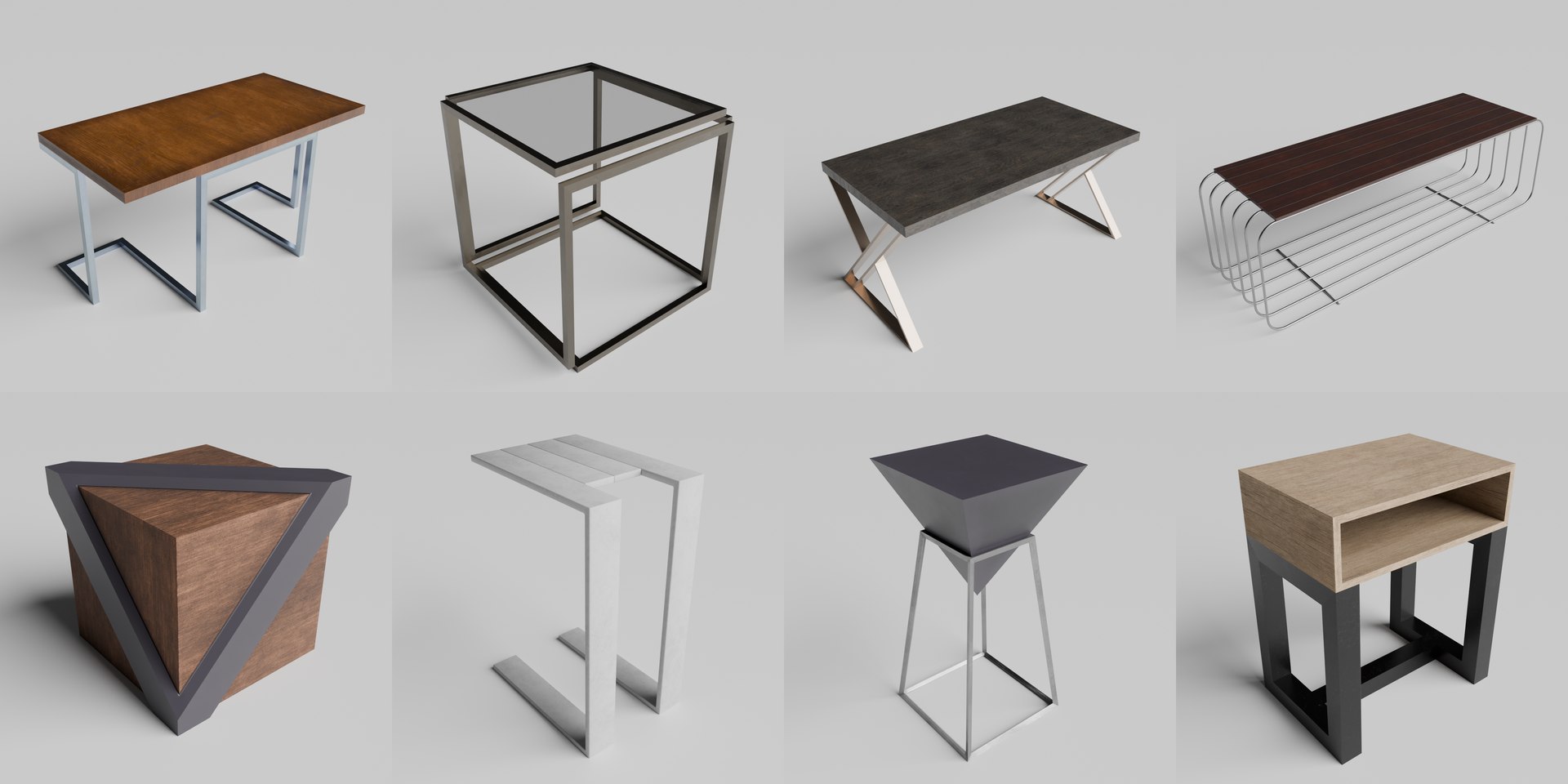 Modern Table Collection model https://p.turbosquid.com/ts-thumb/gL/VnY4yf/ZB/kolojlar3/png/1731951185/1920x1080/fit_q87/4603e9475e1db5e91fcf8cb936514b4d68d6abca/kolojlar3.jpg