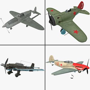 3d world war ii aircraft model
