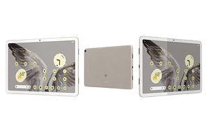 Google Pixel Tablet White Low Poly