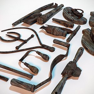 assorted coopers tool antique 3d 3ds
