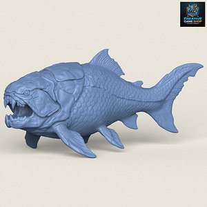 3D Dunkleosteus Monster Fish Print Ready 3D Model model