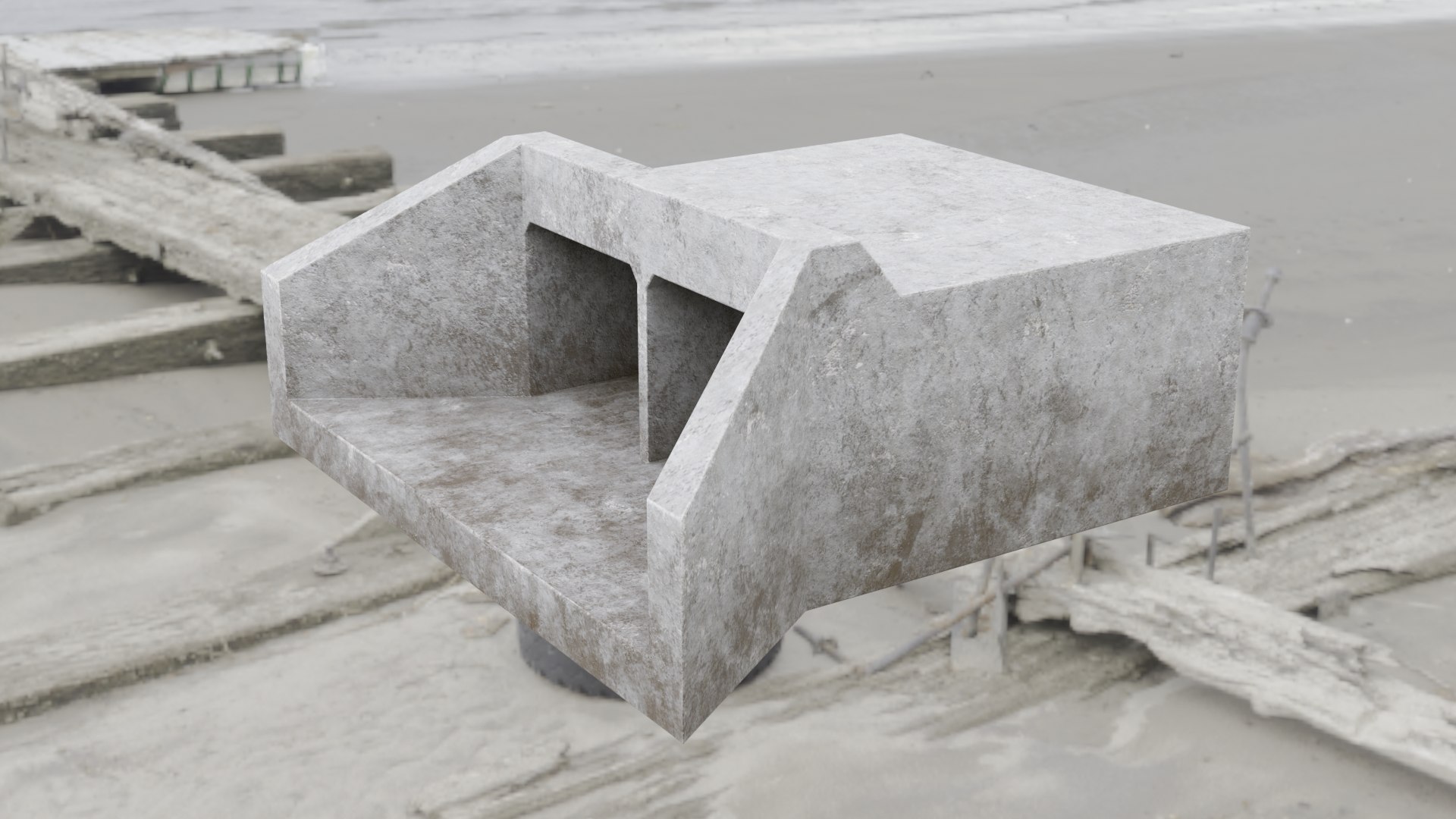 Culvert Entrance And Tunnel Piece Unity Unreal PBR Model - TurboSquid ...