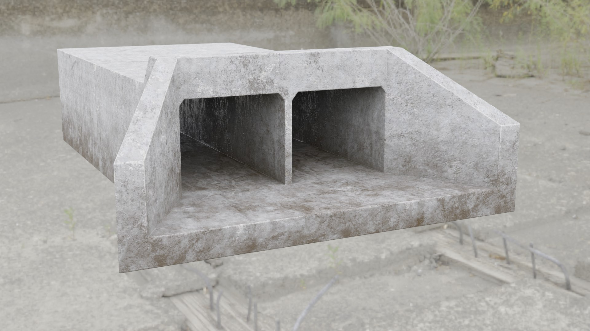 Culvert Entrance And Tunnel Piece Unity Unreal PBR Model - TurboSquid ...