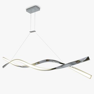 Modern Wavy Chrome Pendant Lights