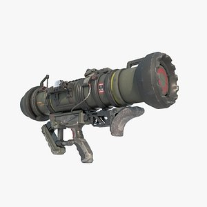 3D Future science fiction rocket launcher