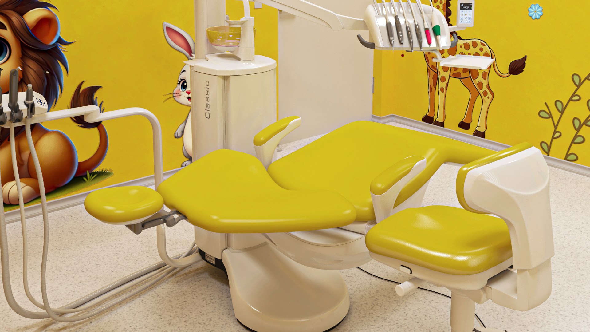 3D Pediatric Dental Office model https://p.turbosquid.com/ts-thumb/gL/s27Kjo/ro/pediatric_dental_office_010/jpg/1743266115/1920x1080/fit_q87/7fa0083be257f75397f2ade103341d428c1537c0/pediatric_dental_office_010.jpg